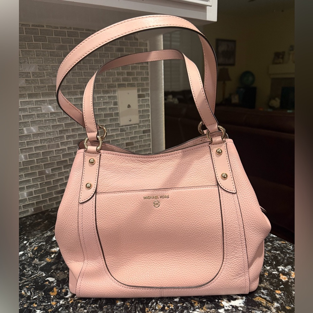 Michael Kors Molly Pink Leather Shoulder Bag